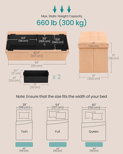 2025 New Arrival Ottoman Lưu Trữ Băng Ghế Dự Bị Sofa Thiết Kế Hiện Đại Có Thể Thu Vào Phân Ghế Tùy Chỉnh Bọc Đệm Ghế Cho Phòng Ngủ - Product Image 5