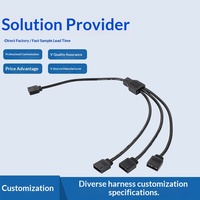 Cable de Extensión Divisor RGB de Cobre para Ordenador, Arnés de Cableado de 3 Puertos SATA para Carcasa, Placa Base y Refrigeración del Host