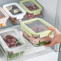 Boîte à lunch empilable, résistante à l'humidité, sans BPA, de qualité alimentaire, compatible micro-ondes, avec couvercle à boucle, pour la conservation de la fraîcheur