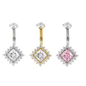 <b>Titanium</b> Alloy Butterfly Navel Ring Zircon Inlaid G23 Internal Thread Fashion Piercing Jewelry - Product Image 5