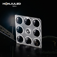HONJU Custom 8 1 Multi Source PC LED Optical Lens IP65 90 Degree Beam Angle High Efficiency Outdoor Commercial Lighting 2-Year