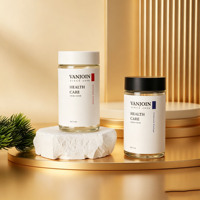 Bouteille en verre transparente de 150 ml et 180 ml, haute et droite, avec bouchon hermétique en ABS, pot de stockage en verre recyclable pour capsules comestibles