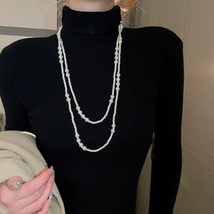 Pearl Layered <b>Necklace</b> Women Multi Layer Clavicle Chain Jewelry Accessory Everyday Wear Bubble Circle Chain Yiwu Origin - Product Image 4