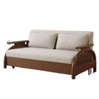 Nuevo Sofá Cama de Madera Maciza, Sofá Cama Extensible Multifuncional de Terciopelo con Almacenamiento, Muebles de Sala de Estar para Apartamentos Pequeños