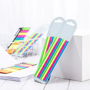 Memo Note Pet Colorful Fluorescent Custom Printed Memo Pad Rectangular Transparent Matte Sticky Notes