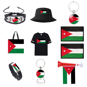 Venta al por Mayor de Gorras de Béisbol, Bufandas y Camisetas con la Bandera de Jordania para Fanáticos del Fútbol, Ideales para Eventos Deportivos - Product Image 1