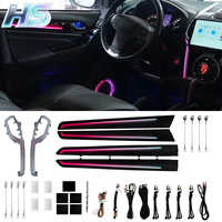 Kit d'éclairage ambiant intérieur de voiture, lumière ambiante LED USB pour voiture, 64 couleurs dynamiques pour Isuzu D-MAX 2014-2018