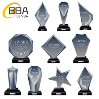 Vente en gros, Plaque de cristal vierge, Logo personnalisé, trophée en verre, trophée de prix en cristal