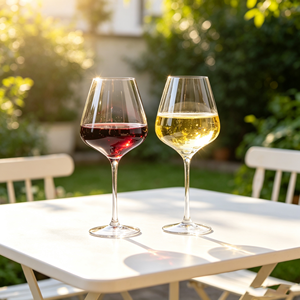 Verres à vin à tige facettée lisse, base dégradée teintée, récipient facile à nettoyer pour des heures de dégustation de vin en intimité et en silence - Product Image 4