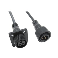 AOHUA Connecteur circulaire en plastique femelle monté sur panneau d'éclairage LED 3 broches personnalisé Connecteur de câble étanche M19 IP65