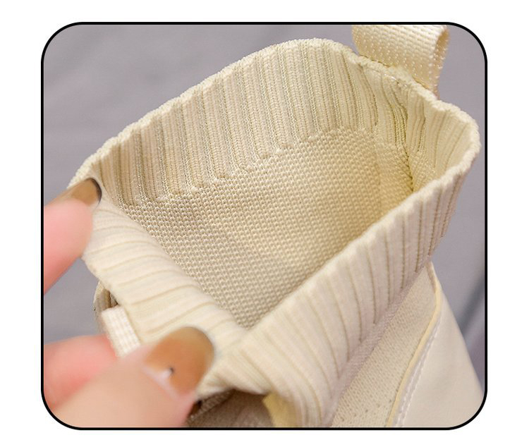 High Top Shoes Women 2022 Casual Thick Soled Flying Woven Breathable Elastic Socks Boots