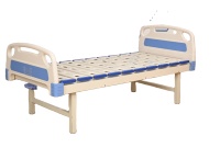 Lit d'hôpital manuel médical en acier inoxydable à bas prix 1 conception réglable à manivelle pour patient avec roulettes muettes