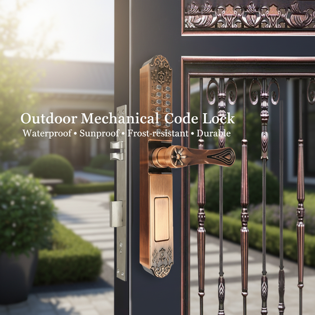 Outdoor Waterproof Anti-Rust Durable Powder Coated Finish Key Password Entry Door Lock Keypad Digital Security Deadbolt Lock