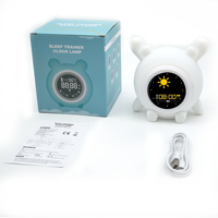 Neues Baby Kleinkind Schüler intelligente Digitaluhr Tierschlaf-Trainer Wach auf LED bunte Musik Lautsprecher Sonnenaufgang Wecker