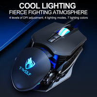 Ratón para Juegos con Programación de Macros, Ratón para Juegos con Cable 7D, Retroiluminación LED RGB, Ratón para Deportes Electrónicos de 6400 DPI para Computadora de Escritorio