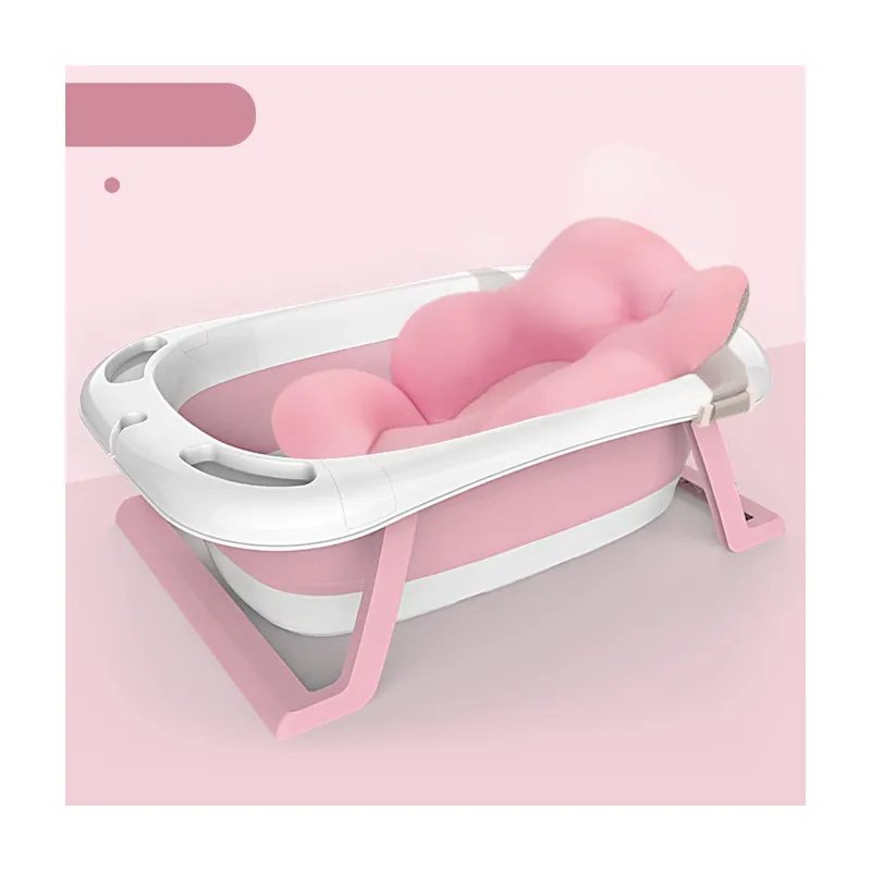 Fertigen Sie faltbare Baby badewanne aufblasbare Baby badewanne mit Thermometer und Waage Baby Jacuzzi Spa Badewanne