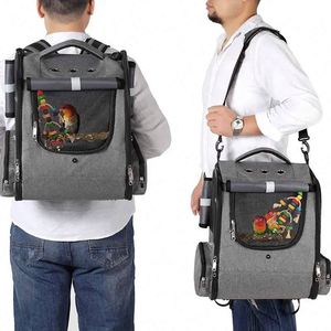 Muestra gratuita: Bolsa de transporte transpirable de malla aprobada para avión, para mascotas, pájaros, loros, jaulas para animales, mochila transportadora de aves - Product Image 1