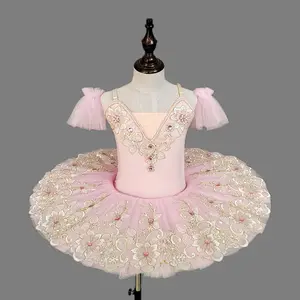 Детское танцевальное платье с коротким рукавом, балетная юбка для взрослых