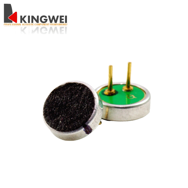 Kingwei 6x1.5MM Sensitivity 44dB Omni-directional IP57 Condenser Microphone Component 2-Pins Electret Headset