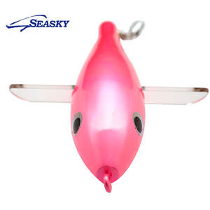 Seasky 10'' fly Flying Bird Lure Wood Teaser Wooden Airplane <span class=keywords><strong>Eat</strong></span> Tackle Pink Fishing Chain Lumo Tormenter Looney - Trolling - Product Image 6
