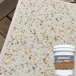 Revêtement liquide en pierre lavée à la résine pour murs et sols, construction simple pour piscines et peinture routière - Product Image 3