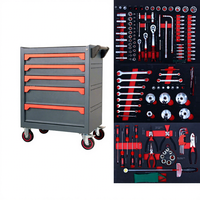 Coffret à outils roulant en acier inoxydable pour réparation automobile, 258 pièces, OEM Caja De Herramientas