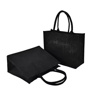 Sac fourre-tout tissé durable personnalisable Sac à provisions de supermarché à la mode uni vierge avec impression de logo personnalisée - Product Image 3