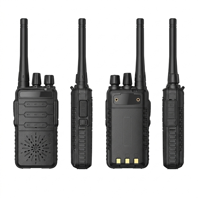 Shouao-158 Customized Black 2W UHF Handheld Small Walkie Talkie Two Way Wireless Long Range 16 Channels Lithium Battery for