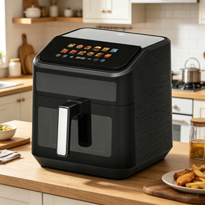 Electrodoméstico de Cocina Pequeño, Freidora de Aire Inteligente con Pantalla a Color y Ventana Visible, Freidora de Aire Digital de 9L con Calentamiento Superior e Inferior - Product Image 5