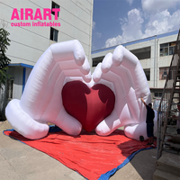 Cœur gonflable de qualité commerciale, ballon cœur gonflable personnalisé avec logo imprimé pour la publicité et les expositions