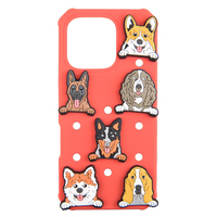 Siliconen Mobiele Telefoon Hoesje Met Gaten Diy Telefoon Hoesje Voor Iphone 16 Pro Telefoon Case Verstopping Charm Iphone Cover