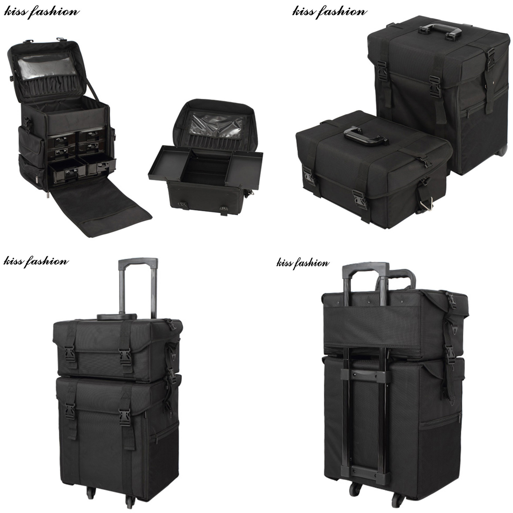 nylon makeup trolley case