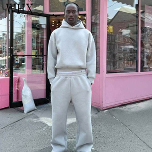 <span class=keywords><strong>Ensemble</strong></span> de survêtement unisexe WHX Streetwear personnalisé, pantalon de jogging et sweat à capuche amples et surdimensionnés 100 % coton pour hommes, fabriqué par le fabricant - Product Image 1