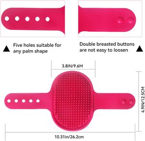 Factory Price Adjustable <b>Ring</b> Handle Rubber Pet <b>Cat</b> Dog Hair Removal Cleaning Soothing Massage Shampoo Bath Brush - Product Image 2