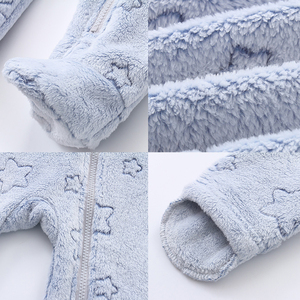 Stock lot plain poliestere new born baby pagliaccetto caldo vestiti a manica lunga <span class=keywords><strong>pagliaccetti</strong></span> <span class=keywords><strong>invernali</strong></span> per bambini all'ingrosso - Product Image 3