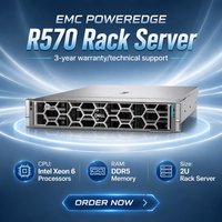 델 EMC 파워엣지 R570 2U 랙 마운트 서버 (인텔 제온 6 프로세서/DDR5 메모리/H965i RAID 카드/1100W 파워 포함)