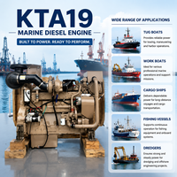 Nouveau moteur marin SCDC CUM KTA19 à forte puissance, 4 temps, 6 cylindres, avec pompe, 500-700 CV, pour bateaux de pêche et navires lourds