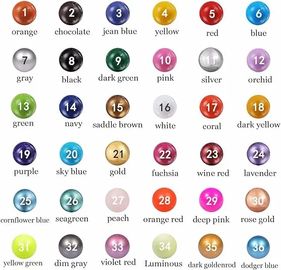 1 pezzo - 36 colori di palline interne per carillon tra cui scegliere