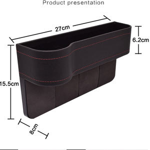 Leather <b>Car</b> Seat Organizer <b>Car</b> Gap Storage Box Leak-proof Storage Cup <b>Holder</b> <b>for</b> Wallet Phone <b>Coins</b> Keys Cards - Product Image 4
