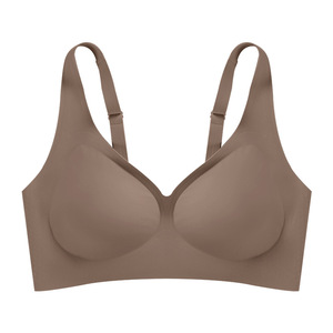 Soutien-gorge sport en gelée élégant pour femmes grandes tailles, léger, sans couture, dos relevé, sexy, sans armatures, respirant, bonnet 3/4 latéral - Product Image 3