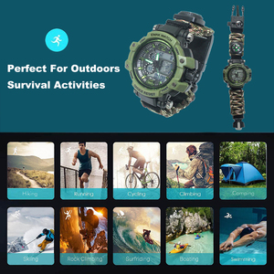 นาฬิกาข้อมือพาราคอร์ดอเนกประสงค์สำหรับเล่นกีฬาเอาตัว<span class=keywords><strong>รอด</strong></span>กลางแจ้งตั้งแคมป์กู้ภัยฉุกเฉินเชือกนาฬิกา<span class=keywords><strong>ย</strong></span>ุทธวิธี - Product Image 4