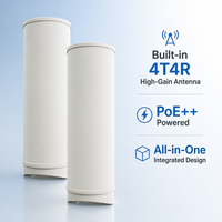 LTE TDD ENodeB 解决方案 4x4W 室外小型蜂窝站 内置 4T4R 天线 PoE++ CBRS B48 B40 一体化设备，适用于私有网络