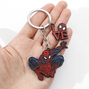 Metal Enamel Spider Man Keychain 3D Alloy Pendant Charm Key <strong>Ring</strong> Super Hero Love Keychain Cute Gift for Fans - Product Image 2