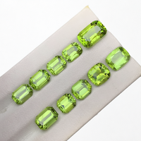 Pierres précieuses naturelles Mehrajudin Gems, péridot, pierres précieuses en vrac, taille émeraude, vert, 0,5 ct, dichroïsme, pour la fabrication de bijoux