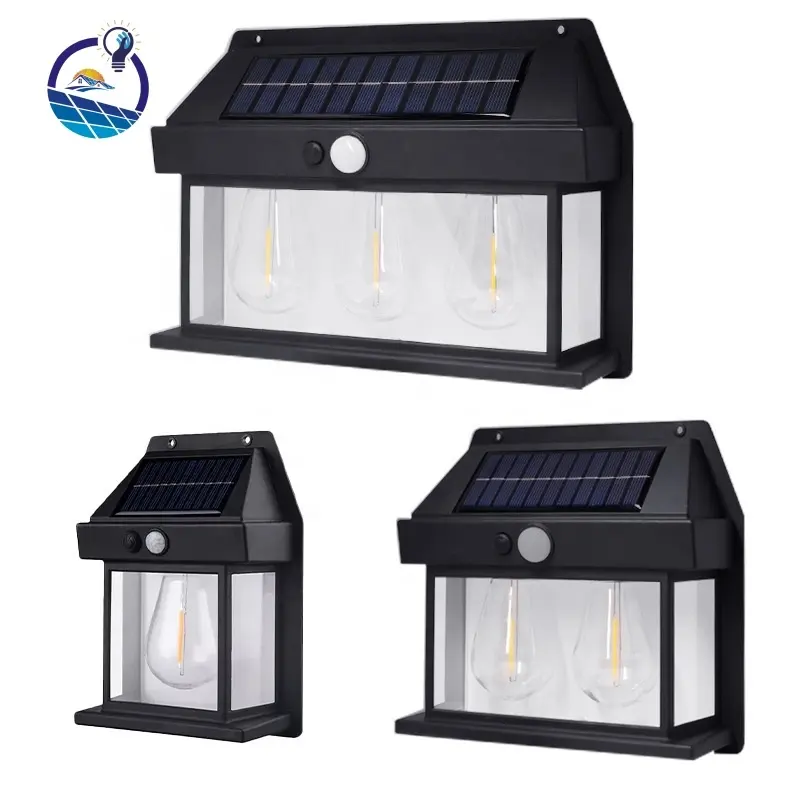 Fabricantes Sensor de movimiento solar Led Retro Pared Lámpara de luz exterior Led Seguridad Jardín Luz Solar Farola