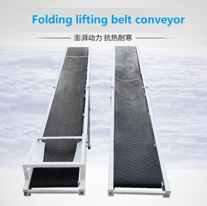 Hafif beton çimento taş kir çanta taşınabilir kavisli mobil elektrikli kauçuk eğimli katlanmış bant konveyör - Product Image 4