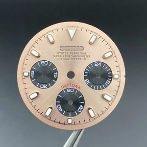 Accesorio de Reloj de Repuesto, Esfera Esmaltada o con Diseño de Rayos de Sol, Diseño de Tres Ojos, Disponible en Varios Colores, Esfera de 29.5mm Compatible con el Movimiento VK63 - Product Image 3