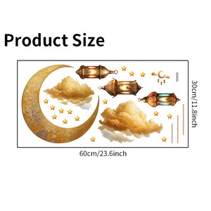 Adesivi Murali <span class=keywords><strong>a</strong></span> Forma di Luna Crescente per Decorazione Domestica, Autoadesivi in PVC, Vendita all'Ingrosso - Product Image 5