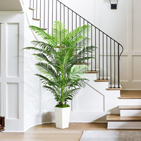 Personnalisé 5ft 6ft 7ft New Hawaii Palm Palmier Tropical Artificiel En Pot Faux Plantes Vertes pour Décoration Intérieure Arbre Artificiel