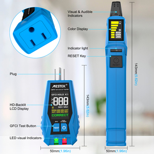Buscador de disyuntores digitales con receptor digital y probador de circuitos <span class=keywords><strong>GFCI</strong></span> 90-135V Circuitos de CA - Product Image 2